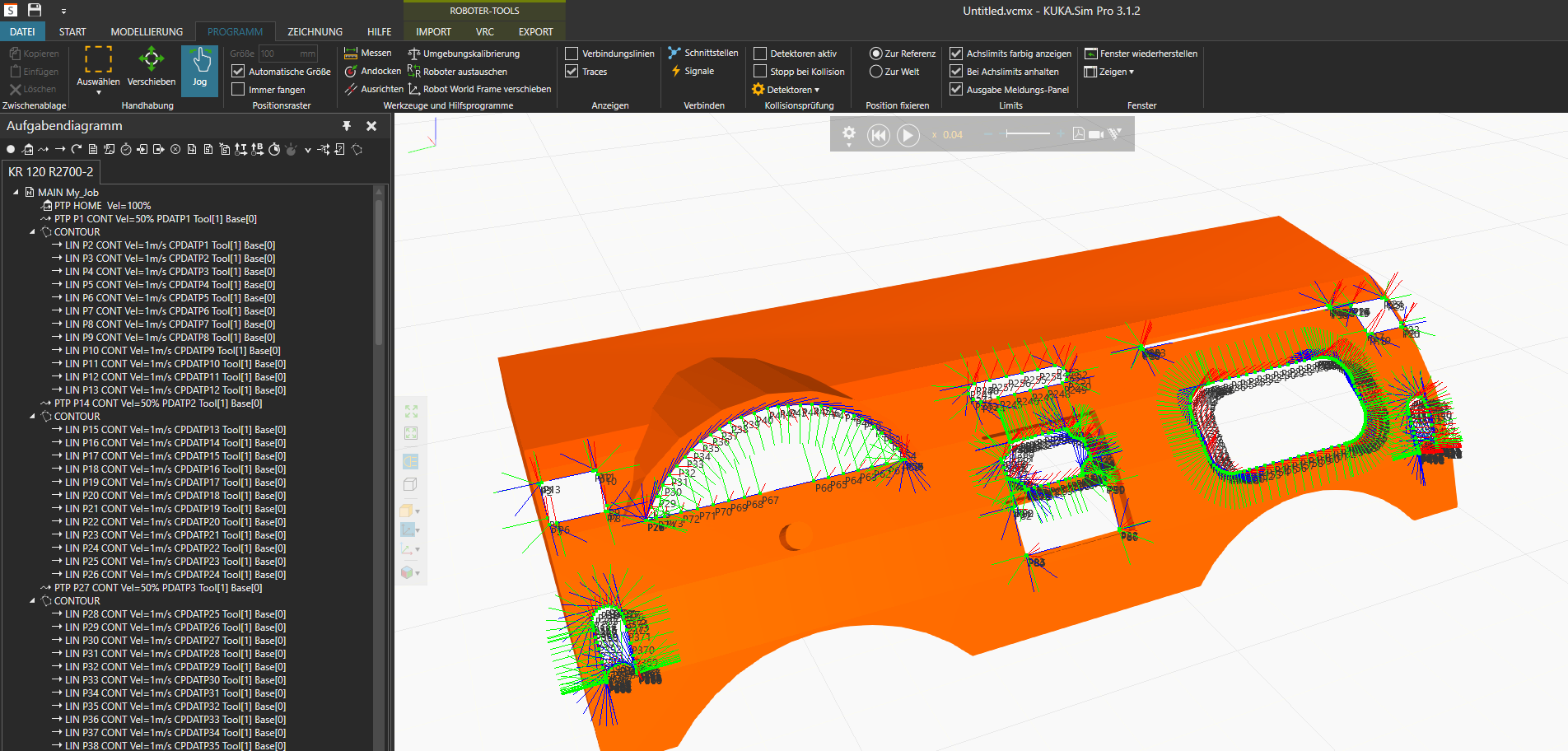 KUKA Sim as host